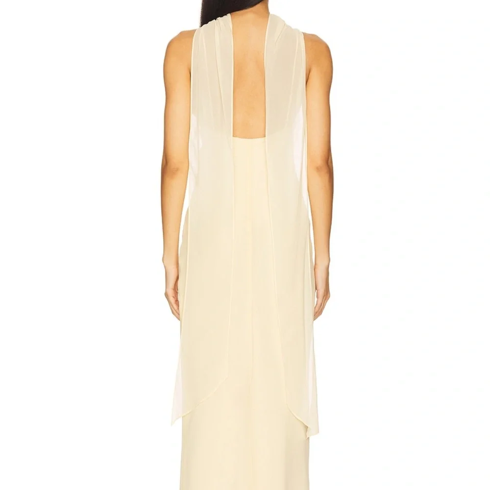 Elegant Butter Yellow Dress - Picture 3 of 5